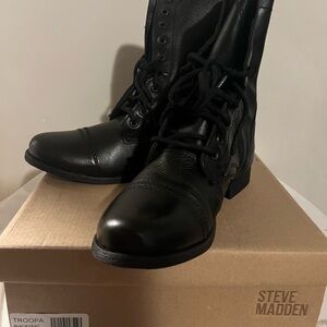 Steve Madden Black Troopa Boots